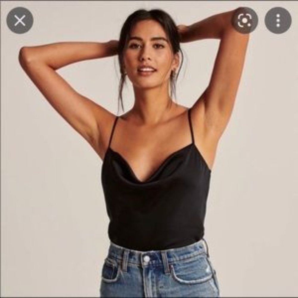 Abercrombie & Finch Cowl Neck Cross Back Bodysuit